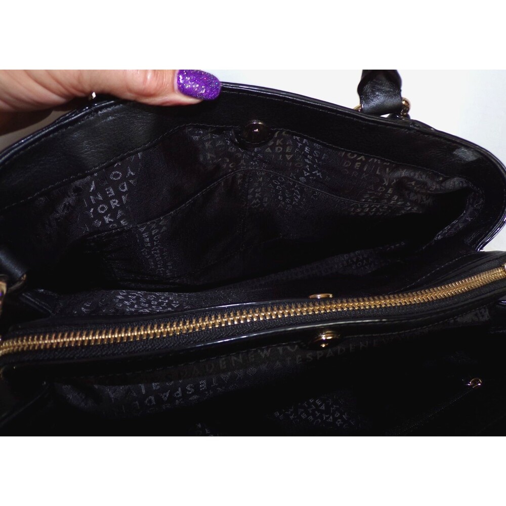KATE SPADE Hamilton Heights Sloan Black  Leather Satchel Bag Purse NWT! - Picture 6 of 9